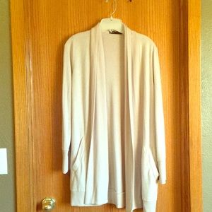 Long cream cardigan